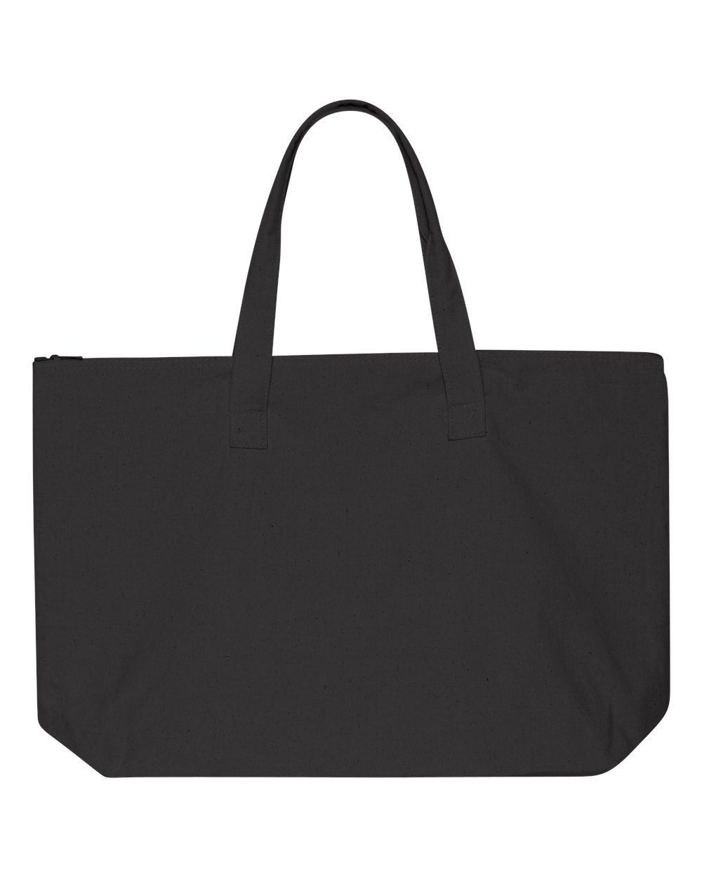 Tote with Top Zippered Closure Black - front