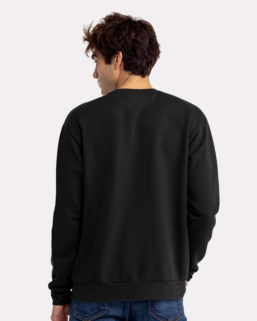Unisex Santa Barbara Crewneck Sweatshirt Black - model back