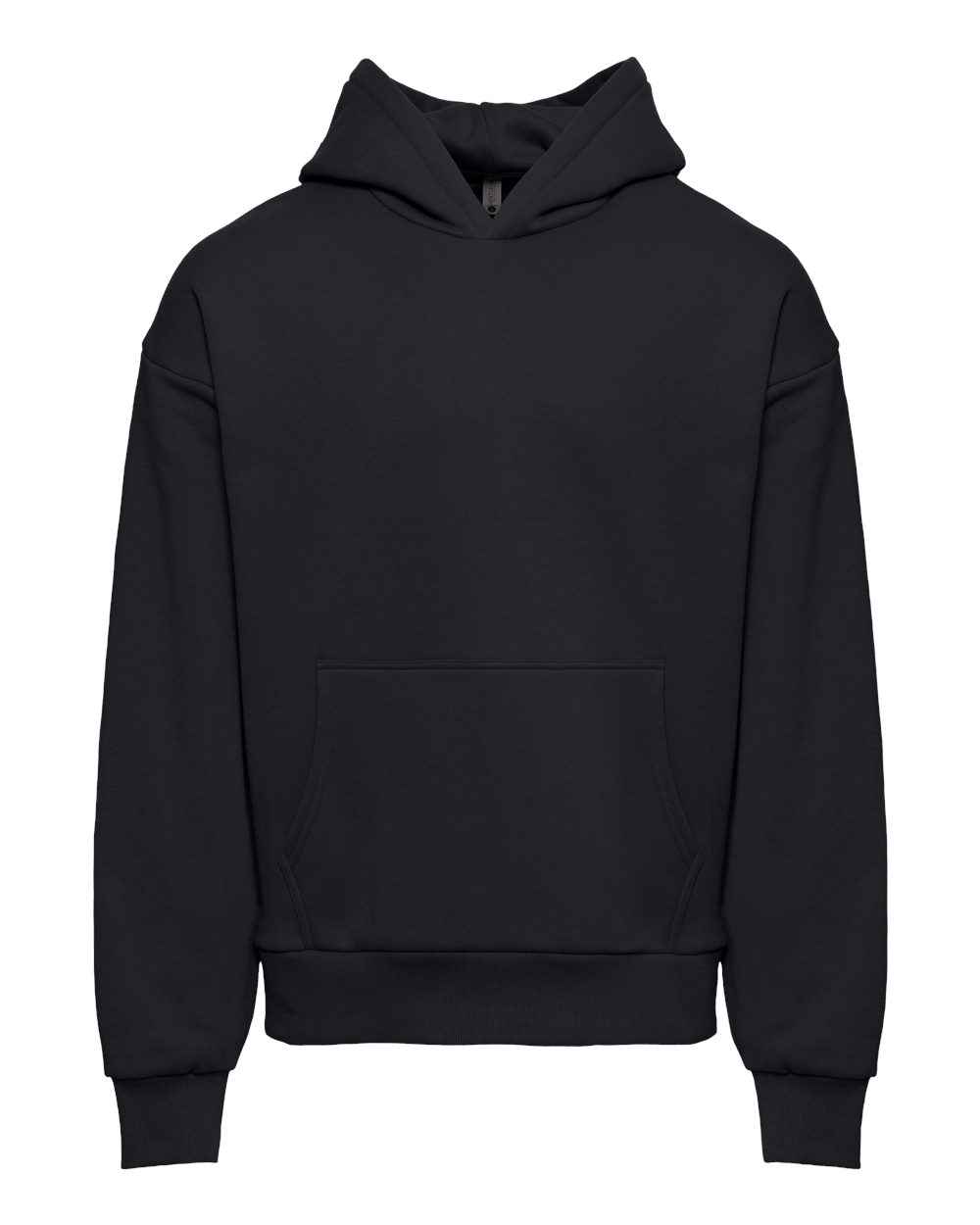 Unisex Heavyweight Fleece Hoodie Sweatshirt Black - front