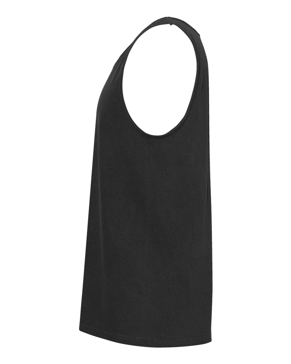 Unisex Garment-Dyed Heavyweight Tank Top Black - direct side