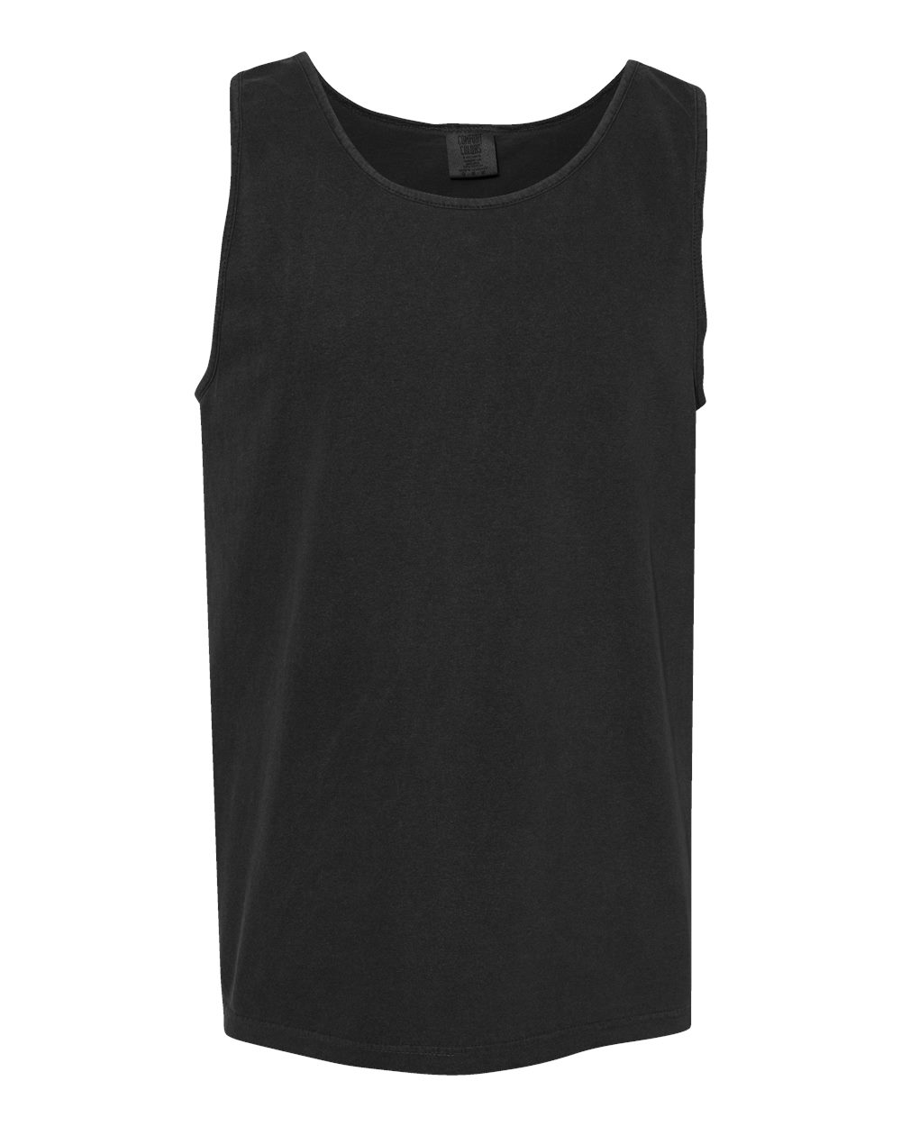 Unisex Garment-Dyed Heavyweight Tank Top Black - front