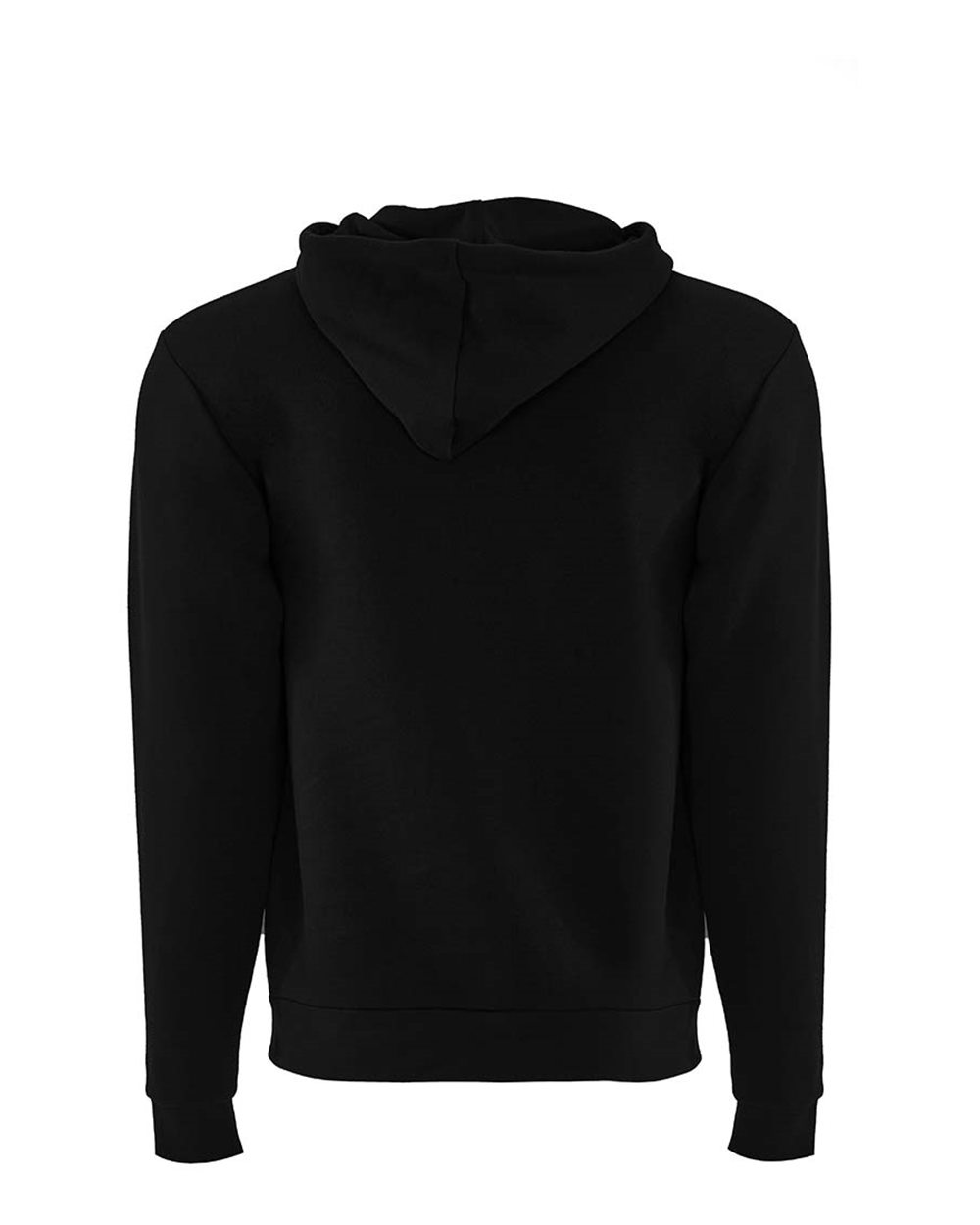 Unisex Santa Barbara Full-Zip Hoodie Sweatshirt Black - back