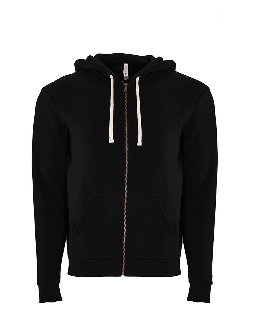 Unisex Santa Barbara Full-Zip Hoodie Sweatshirt Black - front