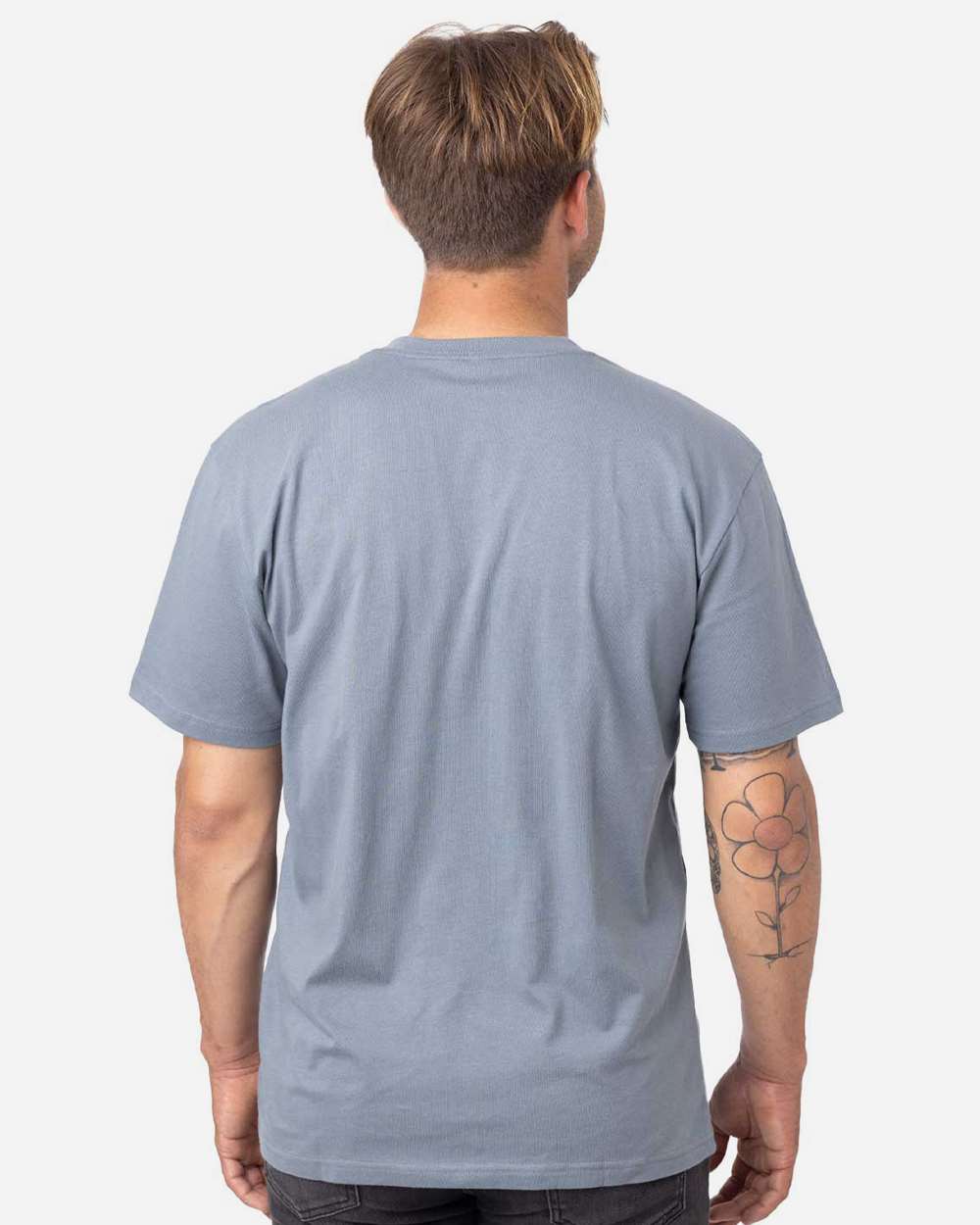 Reclaimist Fiber Vibes T-Shirt Basalt Grey - model back