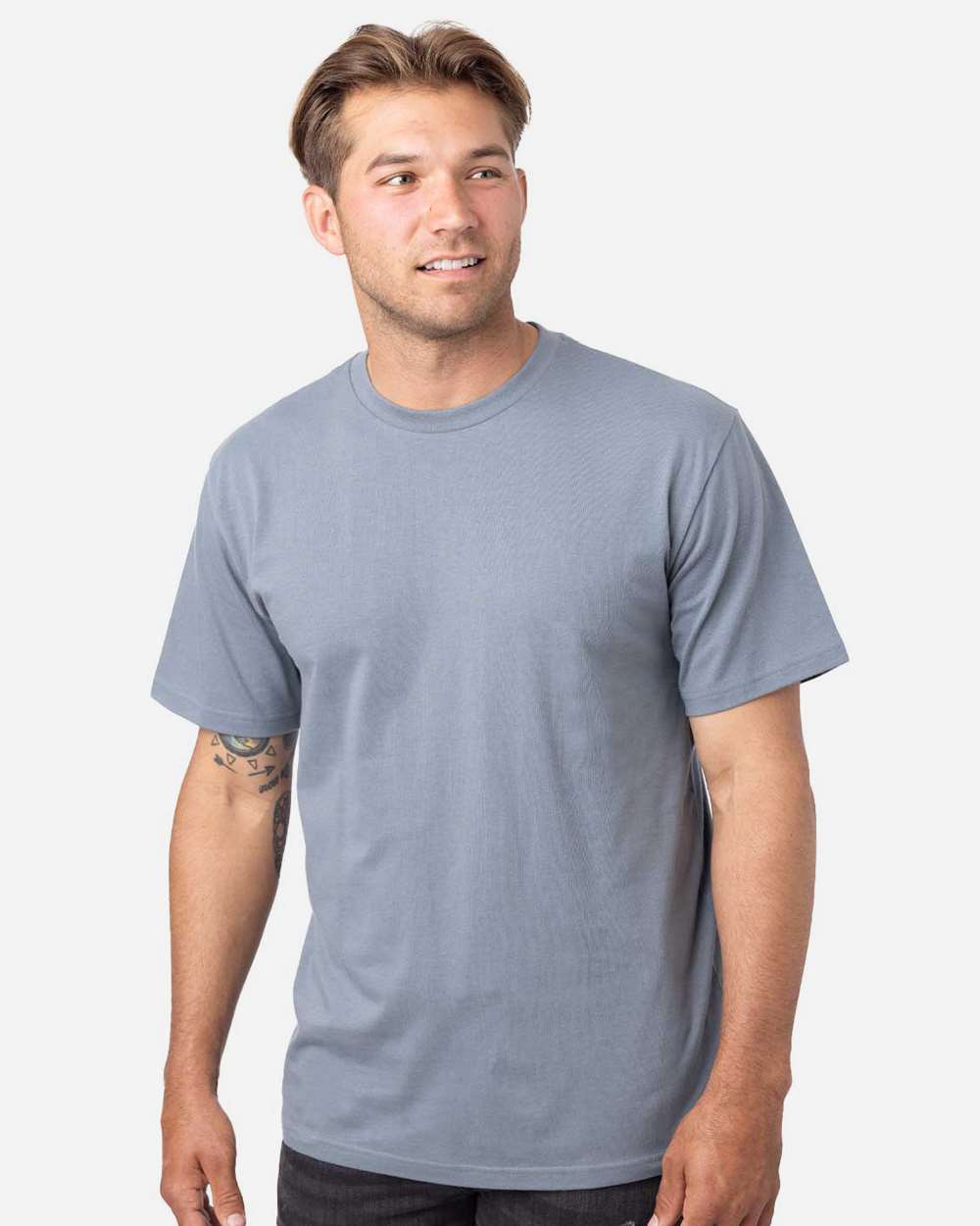 Reclaimist Fiber Vibes T-Shirt Basalt Grey - model side