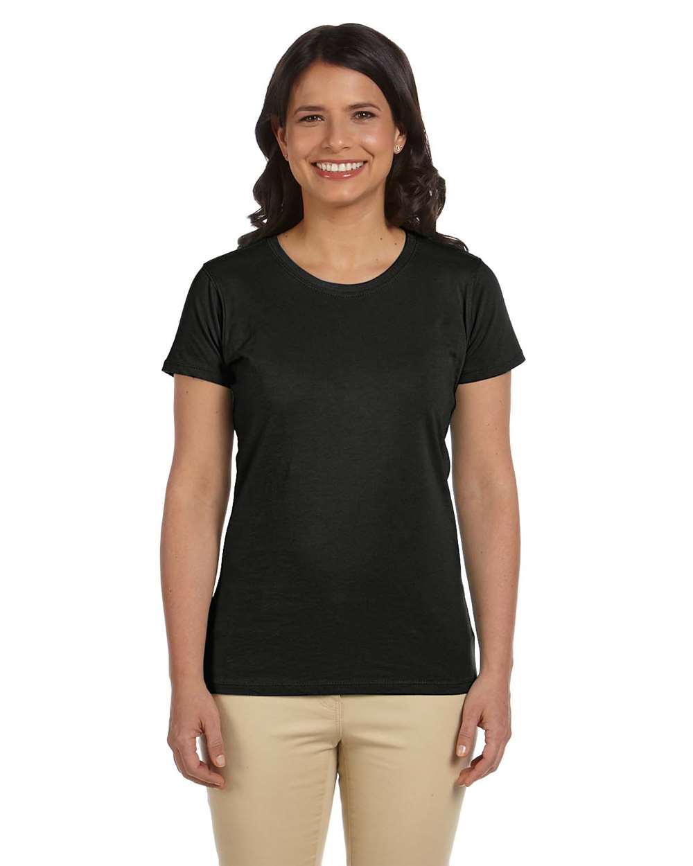 Women's Classic T-Shirt Black - model front