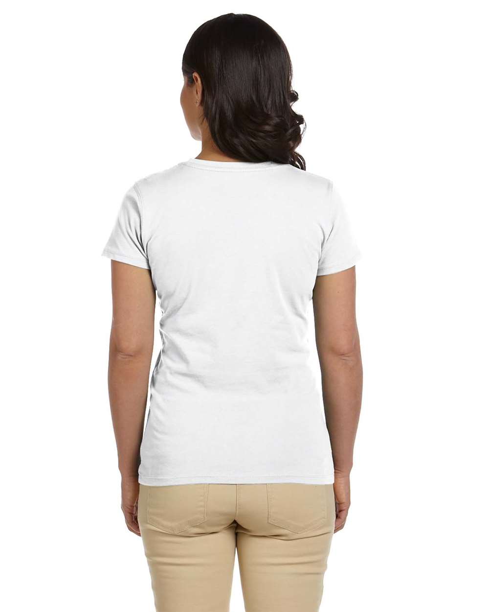 Women's Classic T-Shirt White - model back