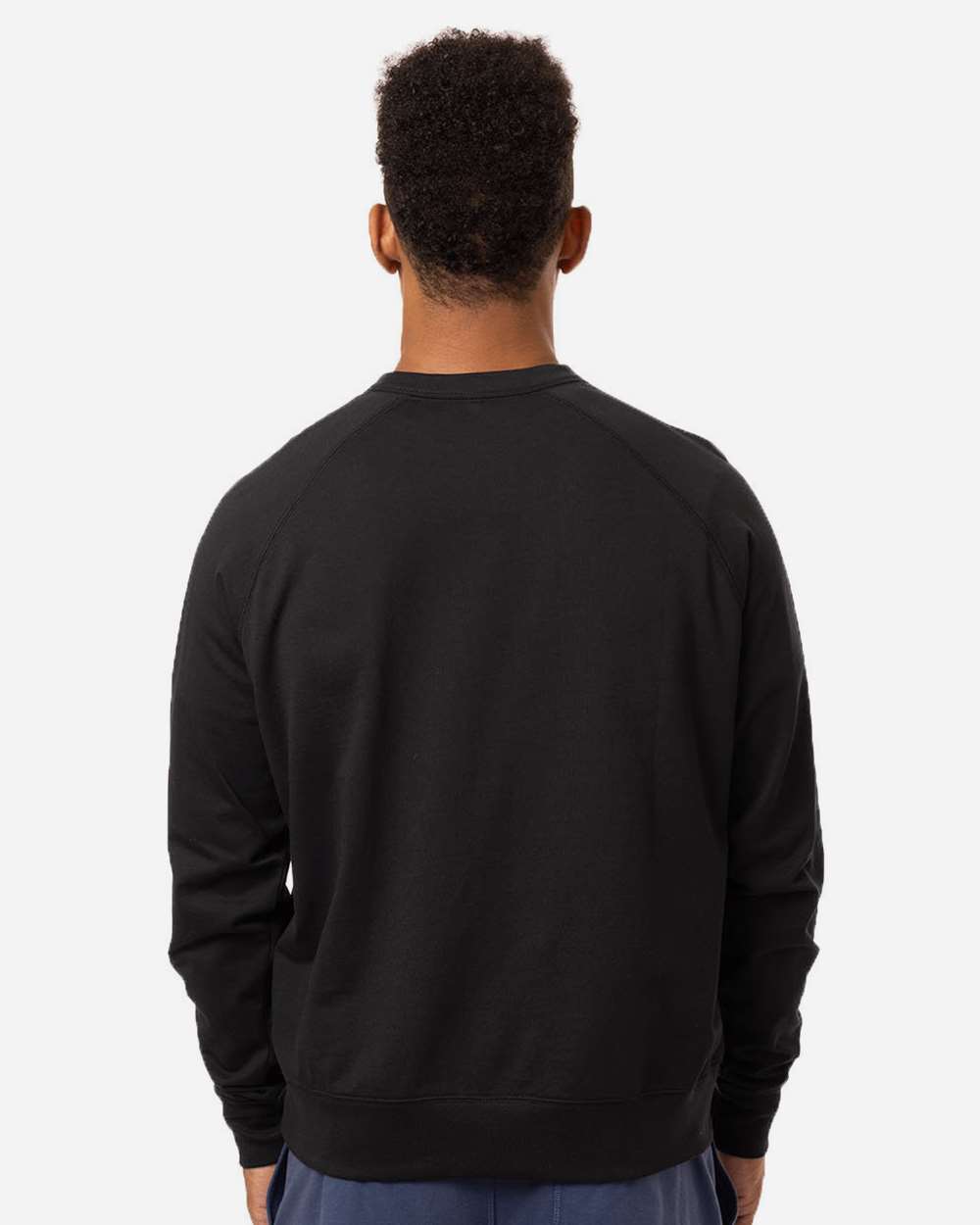 Unisex Motion Crewneck Sweatshirt Black - model back