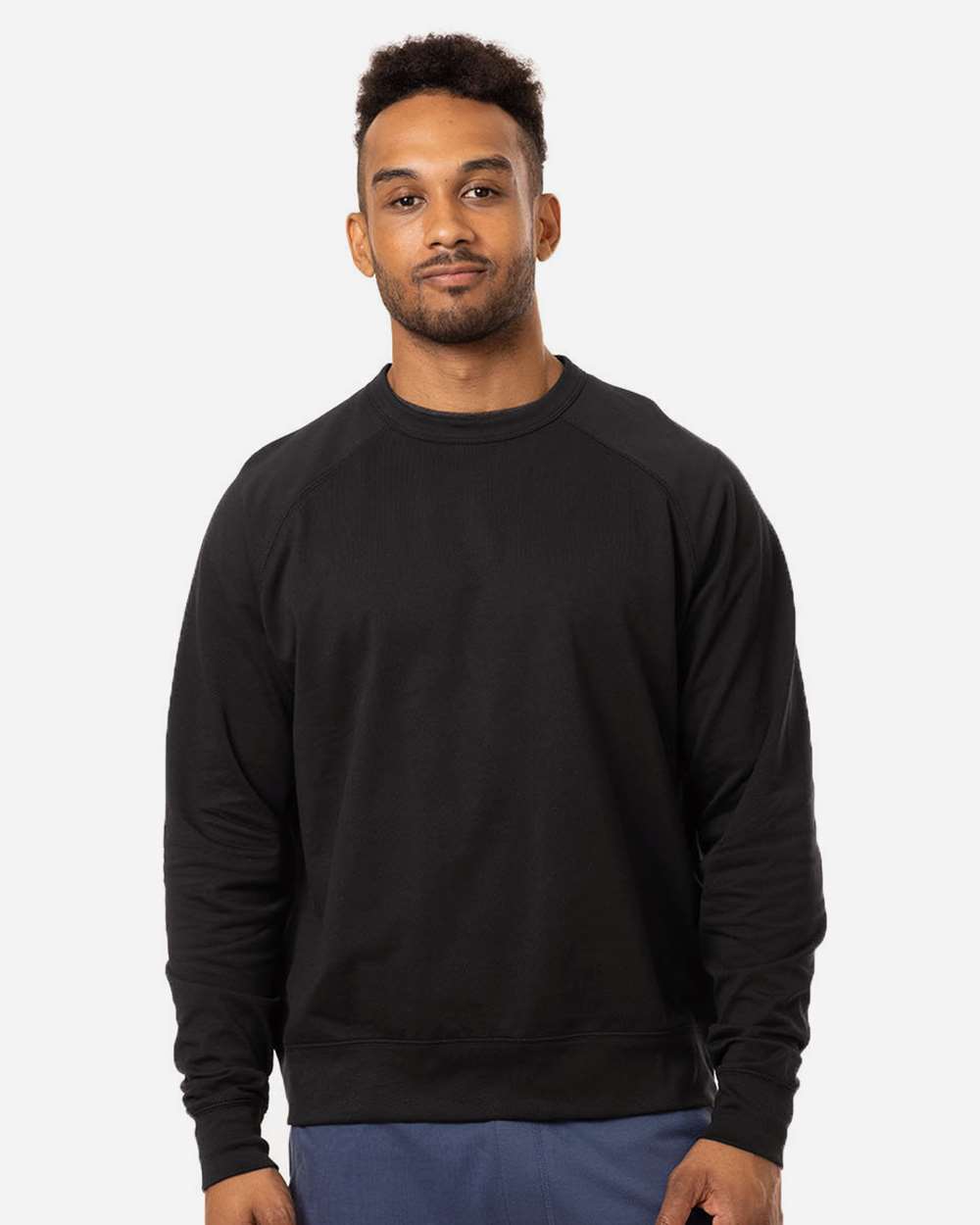 Unisex Motion Crewneck Sweatshirt Black - model front