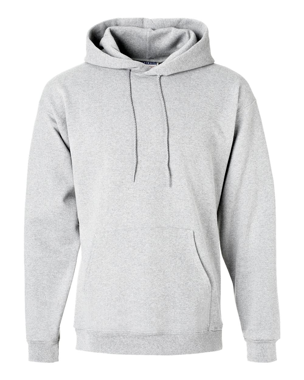 Unisex Ultimate Cotton Hooded Sweatshirt Ash - front