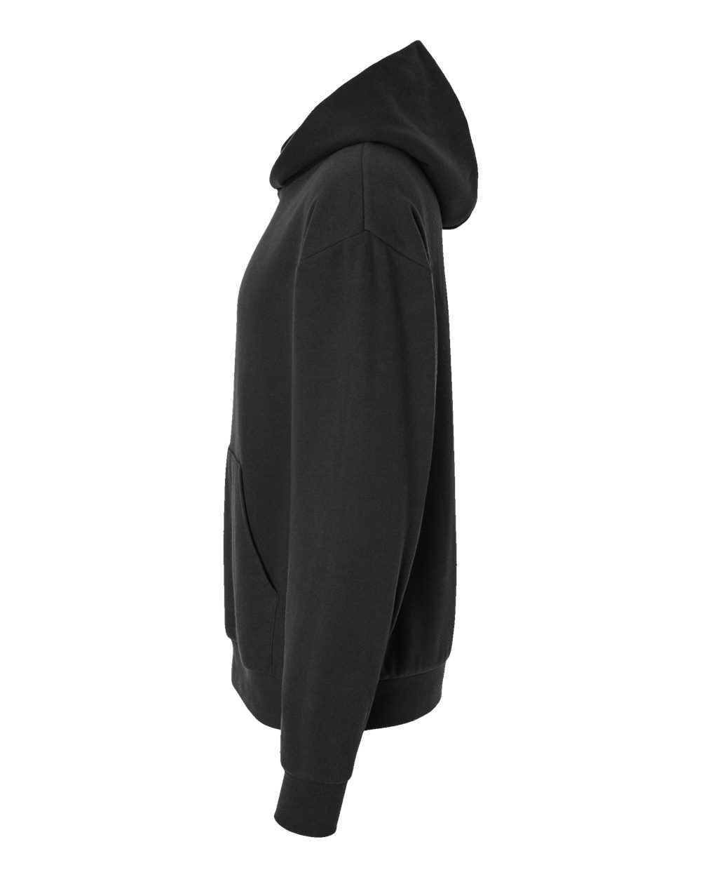 Unisex Avenue Midweight Hooded Sweatshirt Black - direct side