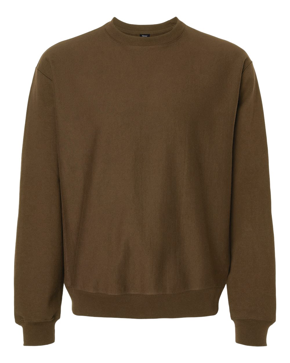 Unisex Beefy Sweats Premium Heavyweight Crewneck Sweatshirt Army Brown - front