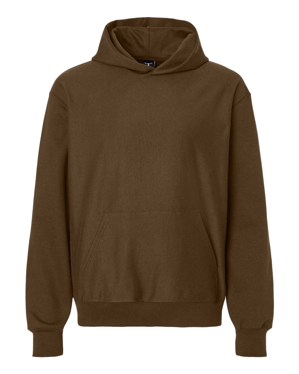 Unisex Beefy Sweats Premium Heavyweight Hooded Sweatshirt Army Brown - front