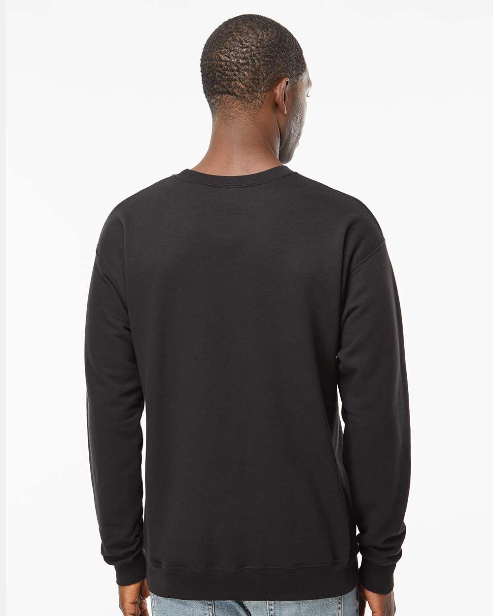 Unisex Perfect Sweats Crewneck Sweatshirt Black - model back