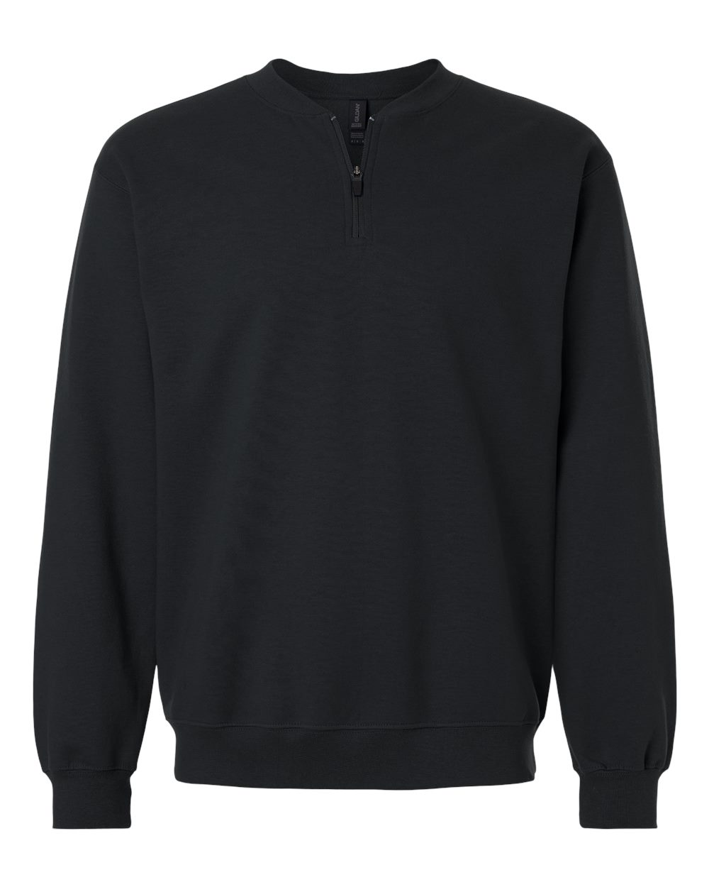 Unisex Softstyle Midweight 1/4 Zip Sweatshirt Black - front