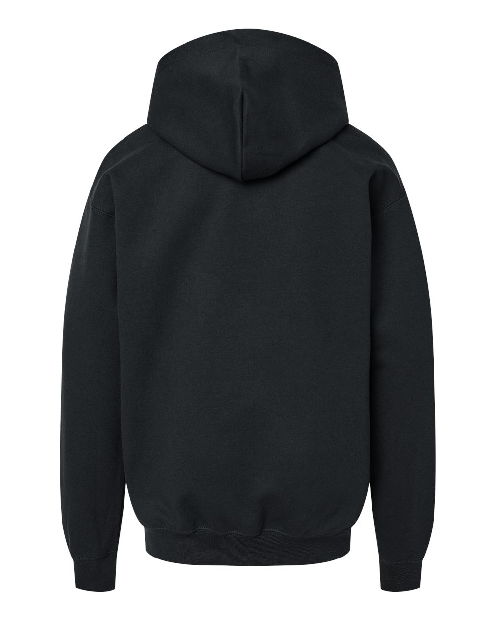 Youth Softstyle Midweight Hooded Sweatshirt Black - back