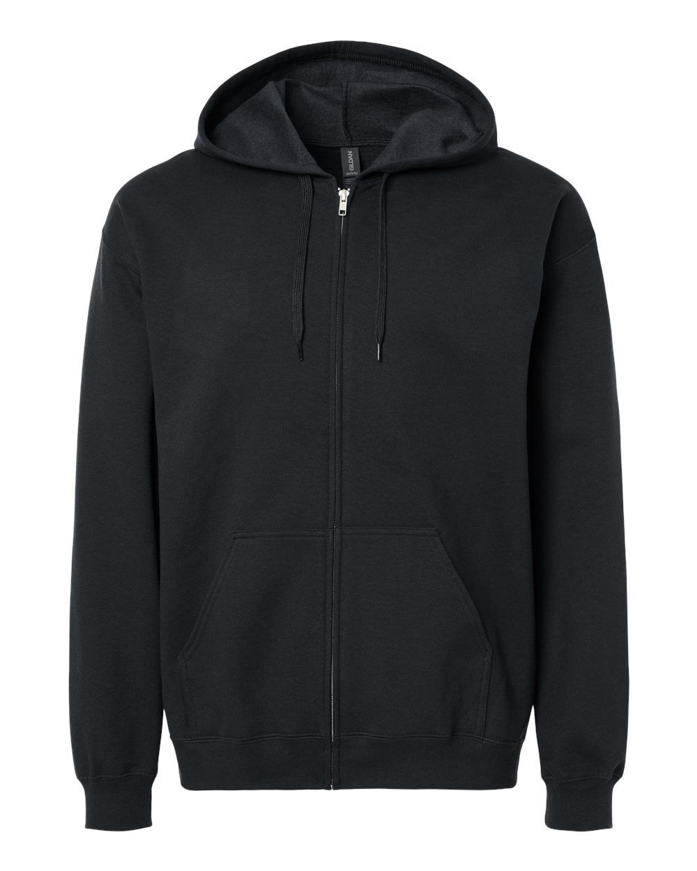 Unisex Softstyle Full-Zip Hooded Sweatshirt Black - front