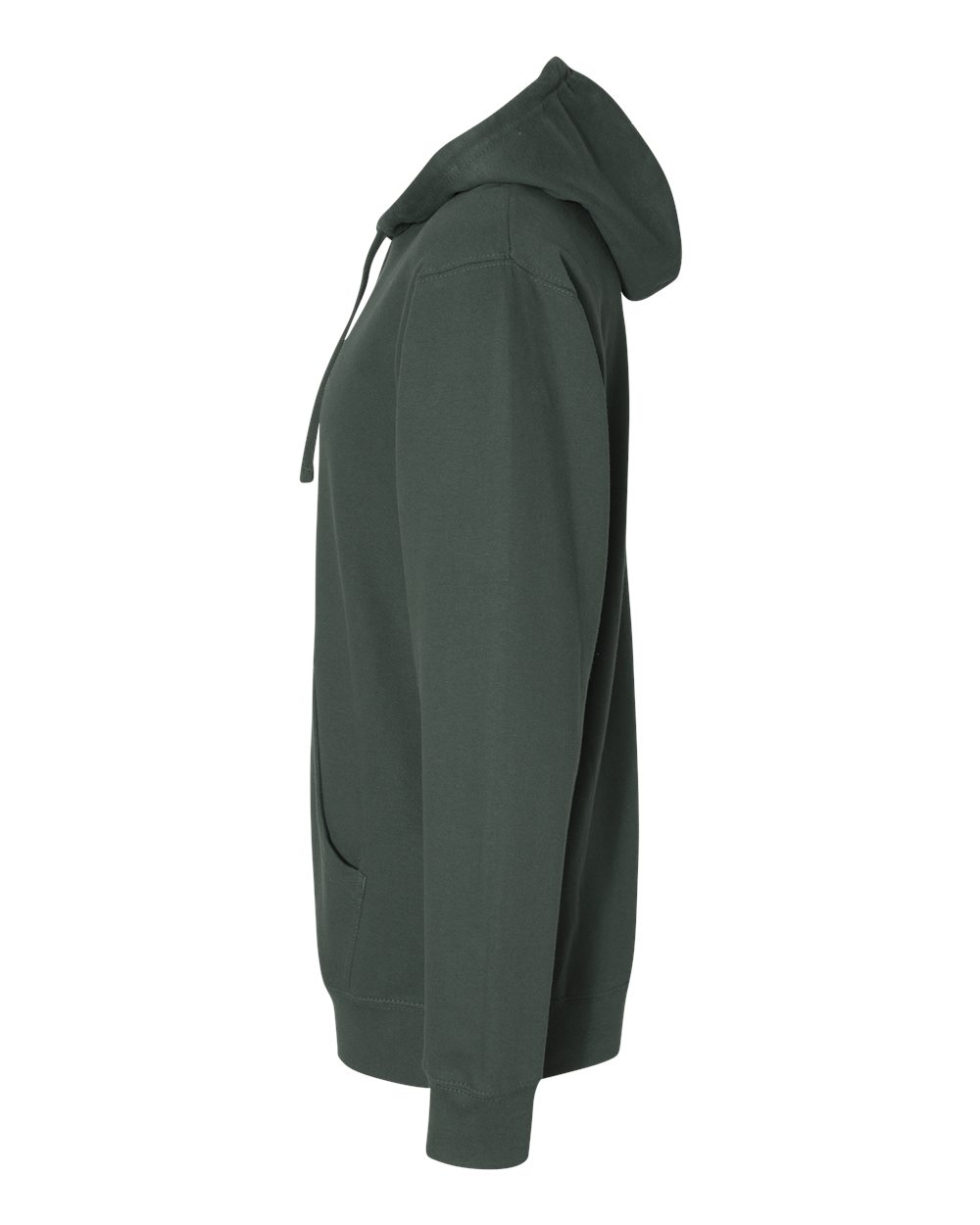 Unisex Midweight Hooded Sweatshirt Alpine Green - direct side