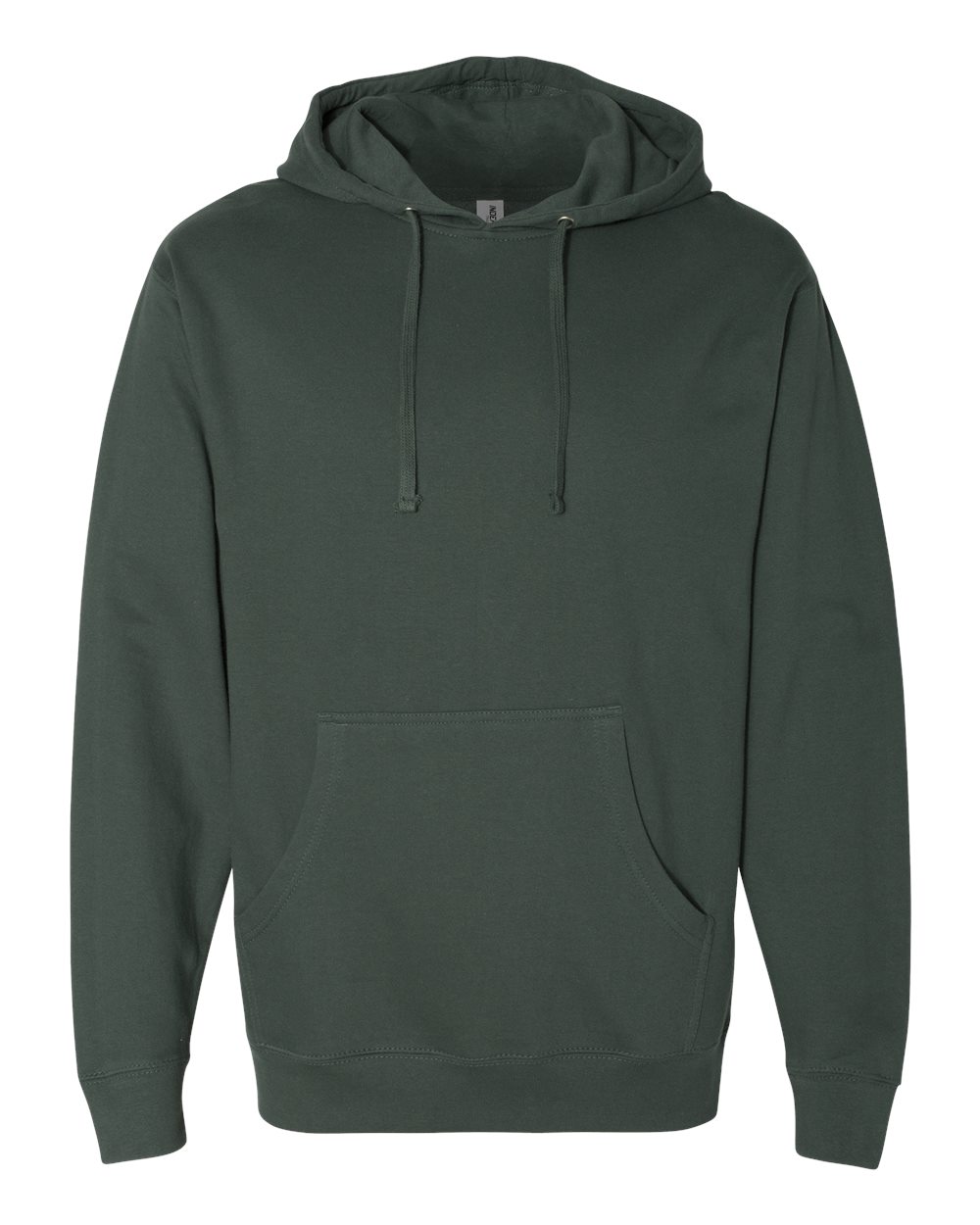 Unisex Midweight Hooded Sweatshirt Alpine Green - front
