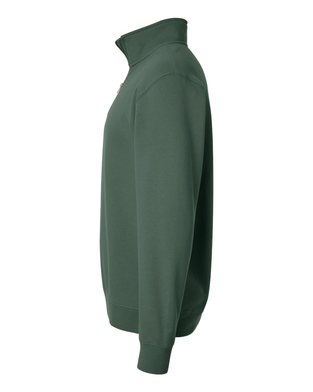 Unisex Midweight Quarter-Zip Pullover Alpine Green - direct side